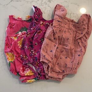 Old Navy Baby Bubble Romper Lot Bundle 3 Pieces